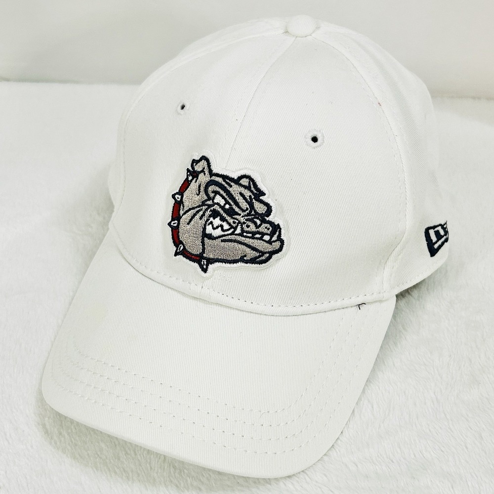 Gonzaga Bulldogs New Era Team Logo Hat Cap Stretch Flex M/L NCAA White‎ College